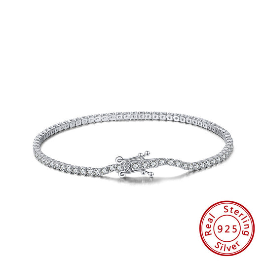 BRACCIALE TENNIS IN ARGENTO 925